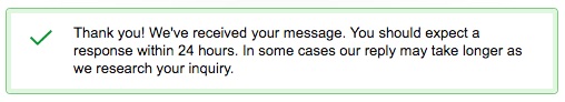KDP email acknowledgement